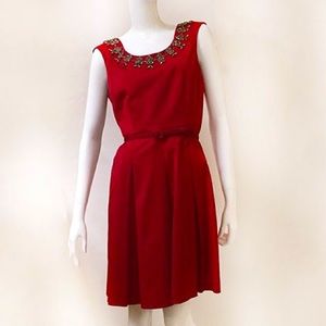 Talbots Red Cocktail Evening Formal Dress
